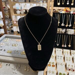 💓 Cute abacus gold necklace, stainless steel, adjustable chains
